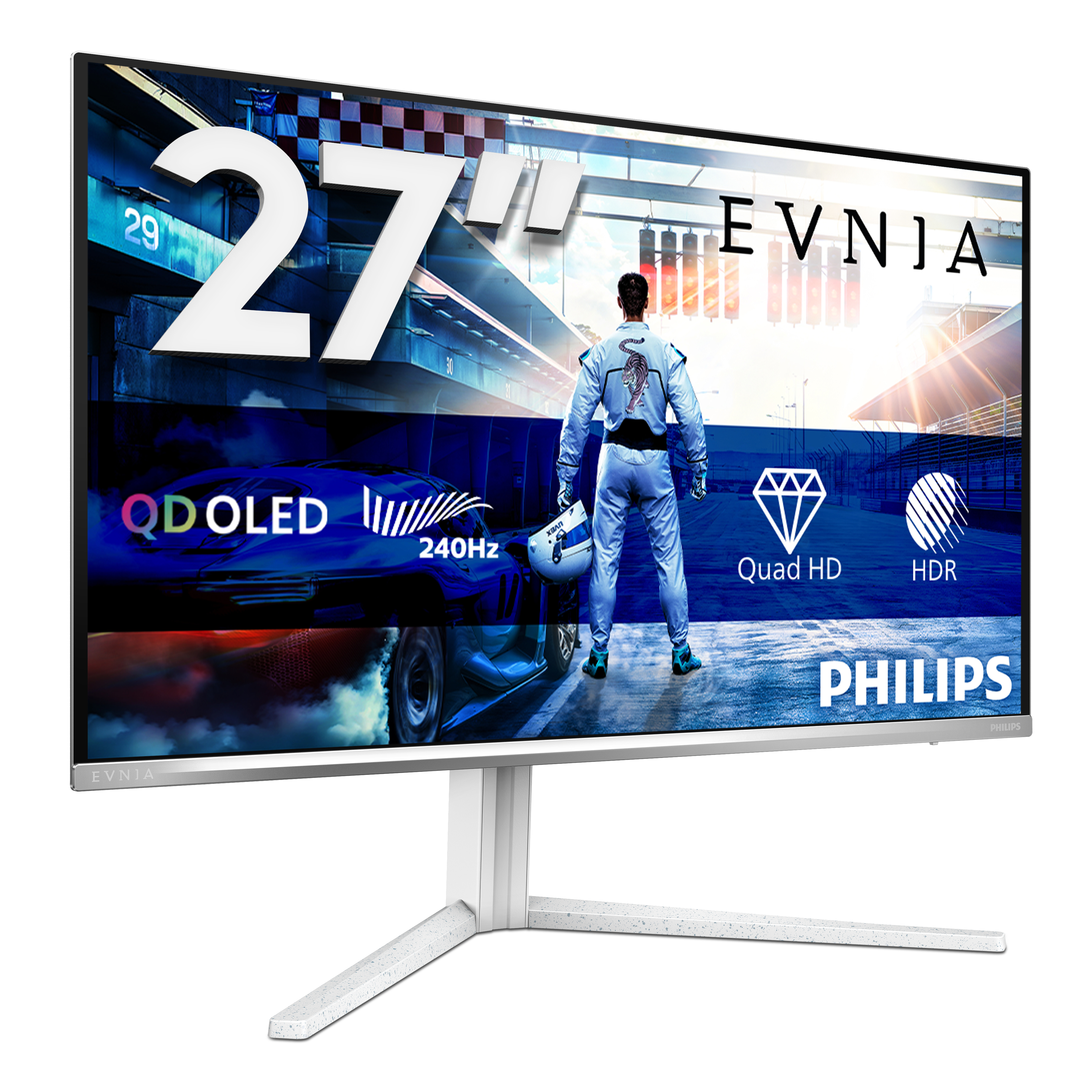 Philips Evnia 6000 27M2N6501L/00 pantalla para PC 67,3 cm (26.5) 2560 x 1440 Pixeles Quad HD QD-OLED Blanco