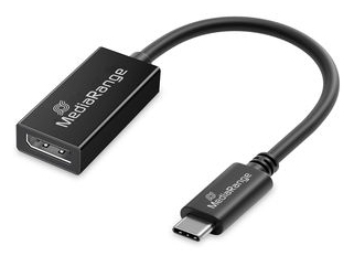MediaRange MRCS235 c�ble vid�o et adaptateur 0,2 m USB Type-C DisplayPort Noir