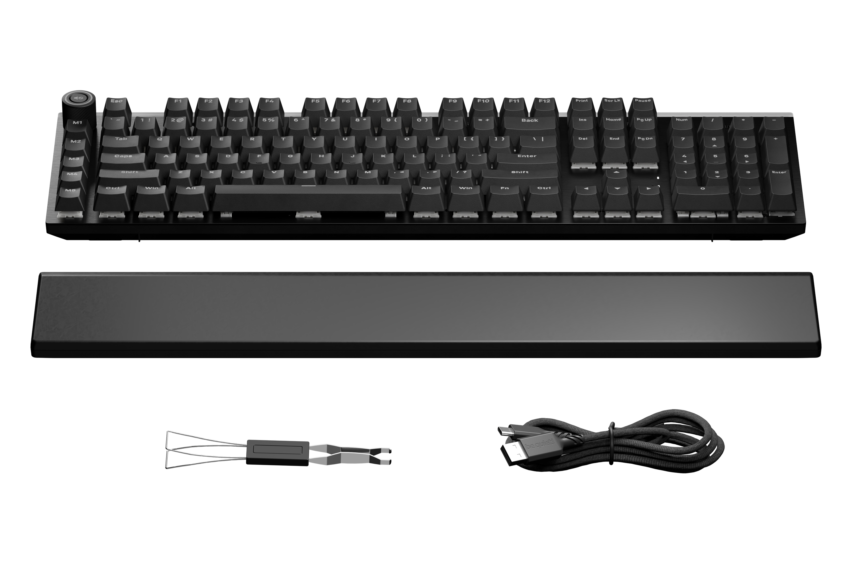 be quiet! Light Mount Silent Linear US ANSI tastiera Gaming USB QWERTY Inglese US Nero