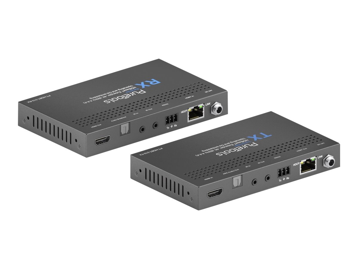 PureTools PT-HDBT-210 AV extender AV transmitter & receiver Black