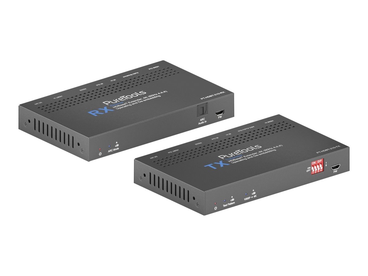 PureTools PT-HDBT-210 AV extender AV transmitter & receiver Black
