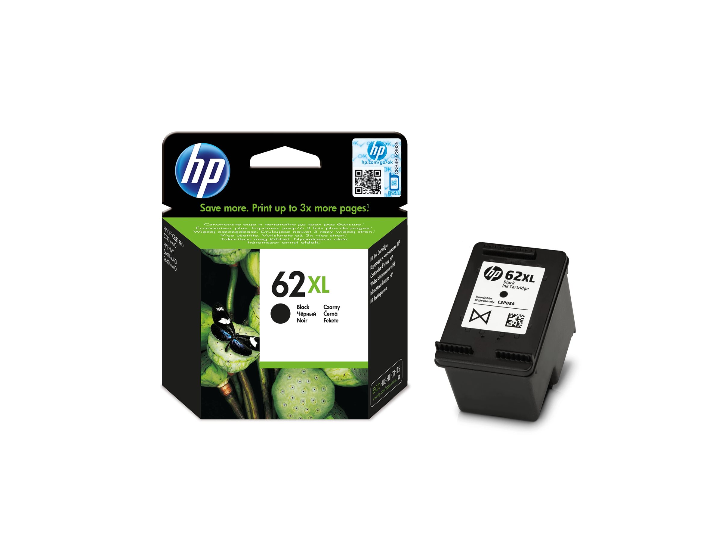 HP 62XL High Yield Black Original Ink Cartridge