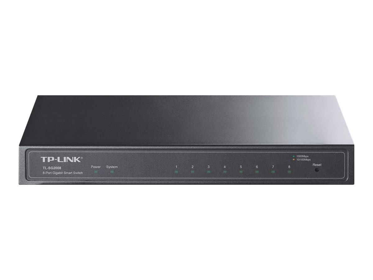 TP-Link TL-SG2008 switch di rete Gestito L2/L2+ Gigabit Ethernet (10/100/1000) Nero