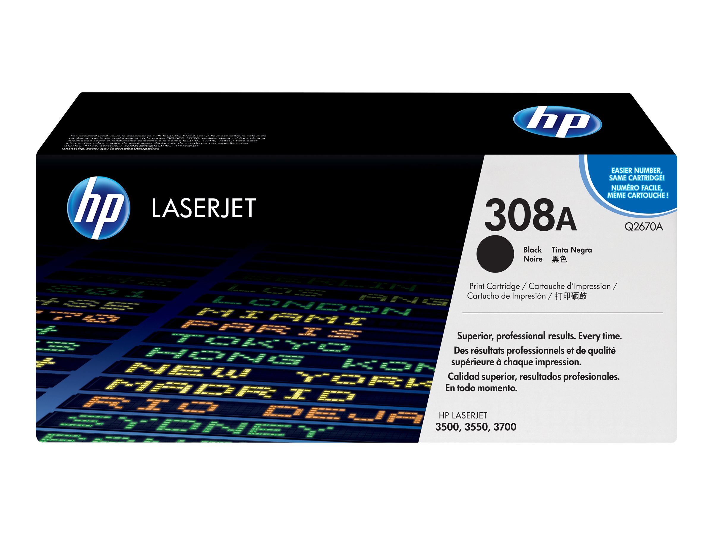HP 308A - Q2670A - Toner schwarz - fr Color LaserJet 3500, 3500n, 3550, 3550n, 3700, 3700d, 3700dn, 3700dtn, 3700n
