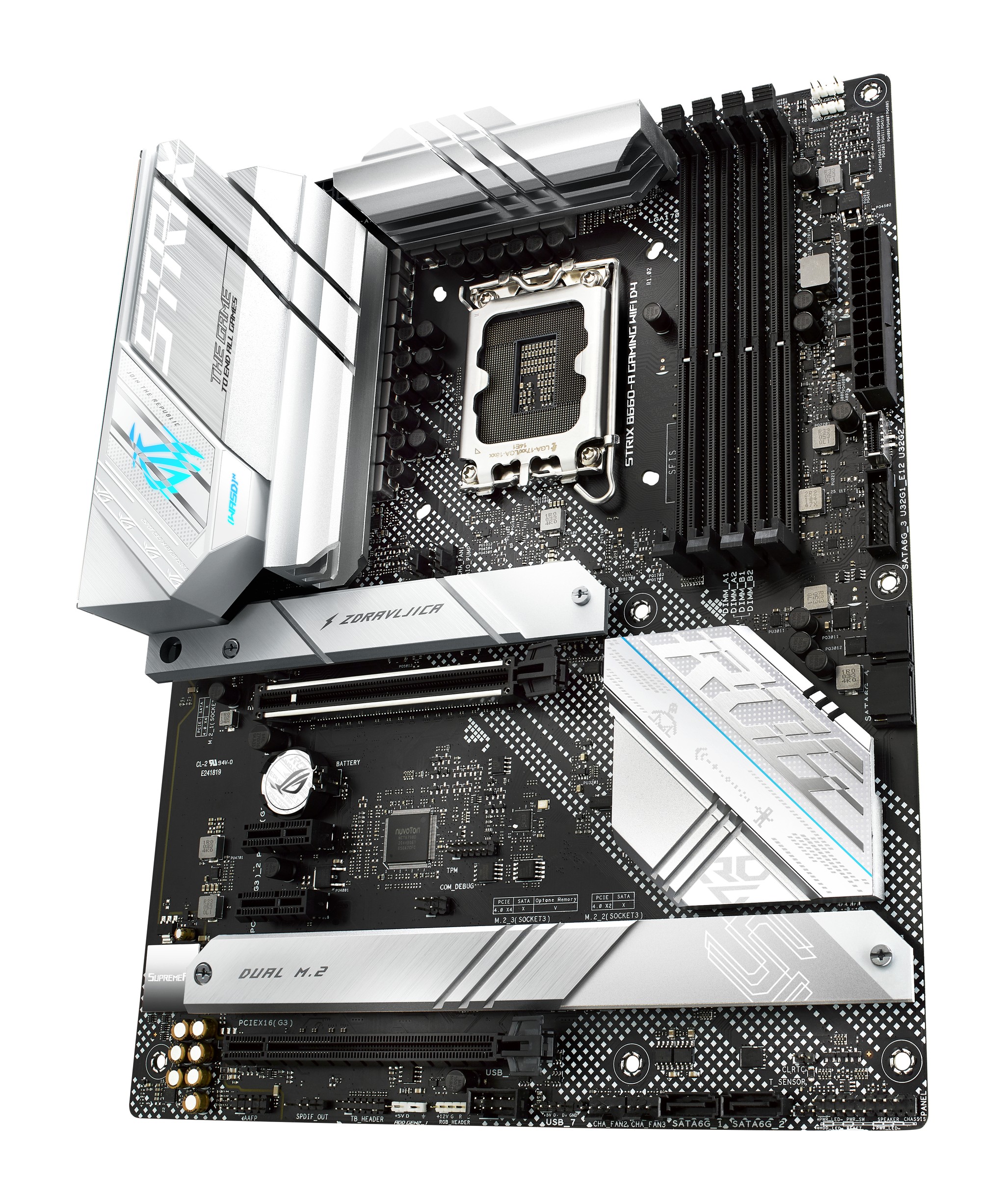 ASUS ROG STRIX B660-A GAMING WIFI D4 - Motherboard - ATX - LGA1700-Sockel - B660 Chipsatz - USB-C Gen2, USB-C Gen1, USB 3.2 Gen 1, USB 3.2 Gen 2, USB-C Gen 2x2 - 2.5 Gigabit LAN, Wi-Fi 6, Bluetooth - Onboard-Grafik (CPU erforderlich)