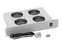 TRITON RAB-CH-X02-A1 - Rack-L�ftereinsatz - mit 4 L�fter, Thermostat - Wechselstrom 220 V - Schwarz, RAL 9005 - 2U - 48.3 cm (19)