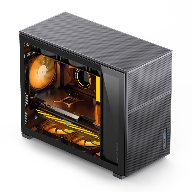 Jonsbo D31 MESH Micro-ATX Gehuse Tempered Glass - schwarz - Gehuse - Micro/Mini/Flex-ATX