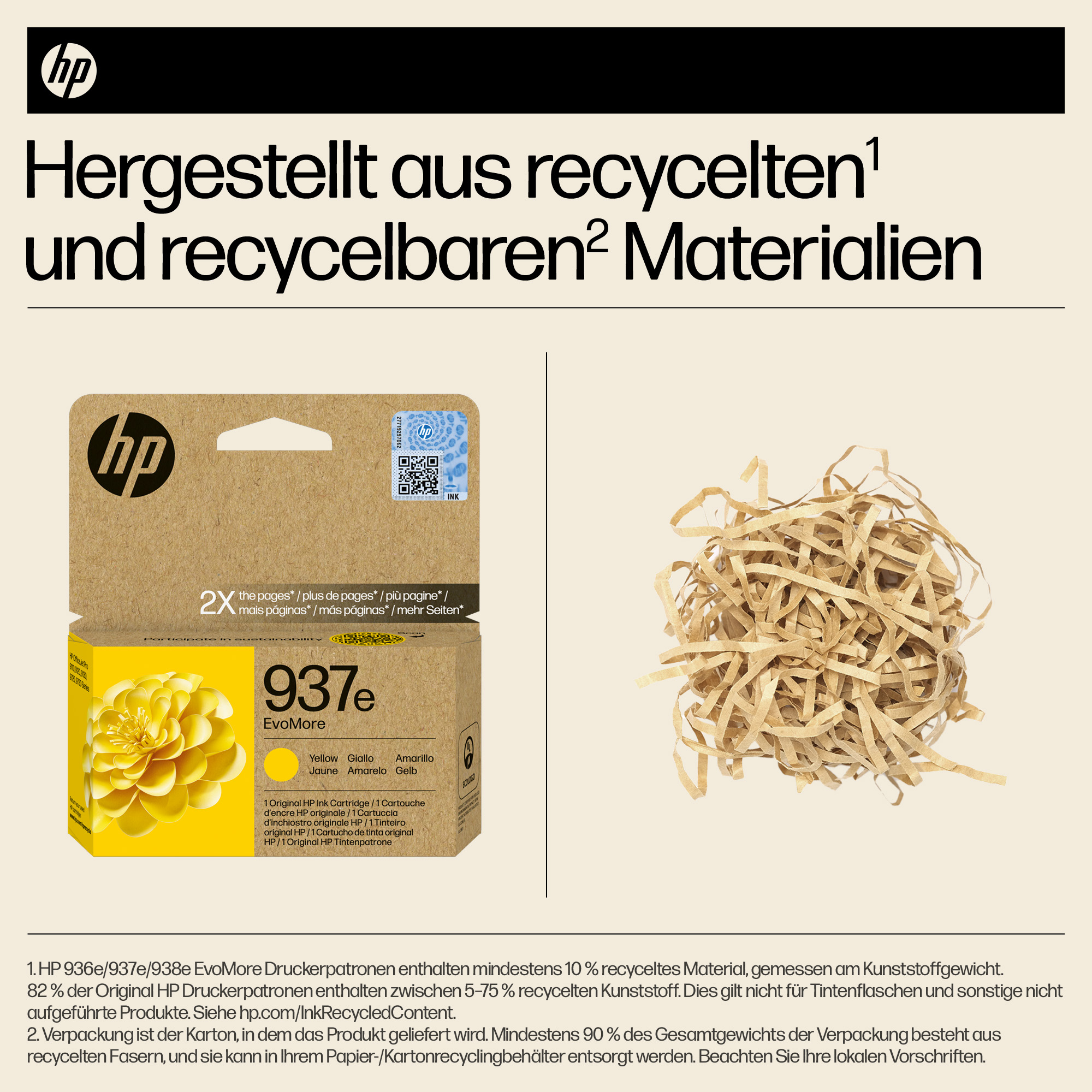 HP 937e EvoMore Yellow Original Ink Cartridge