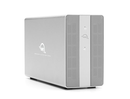 OWC Mercury Elite Pro Dual Carcasa de disco duro/SSD Plata 2.5/3.5