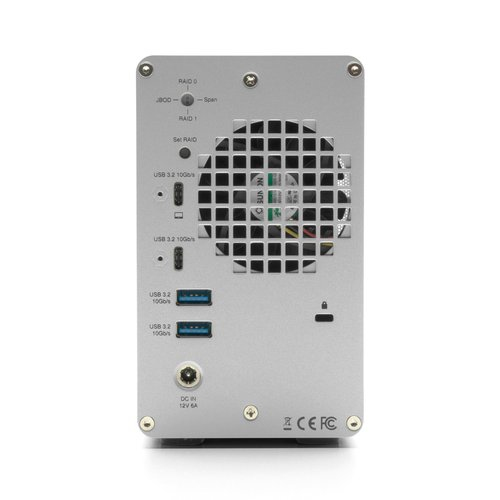 OWC Mercury Elite Pro Dual Carcasa de disco duro/SSD Plata 2.5/3.5
