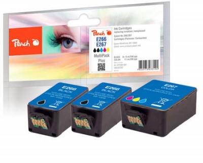 Peach PI200-587 - Tinte auf Pigmentbasis - Schwarz - Cyan - Magenta - Gelb - Epson - Multi pack - Epson WorkForce WF-100 W - 3 St�ck(e)
