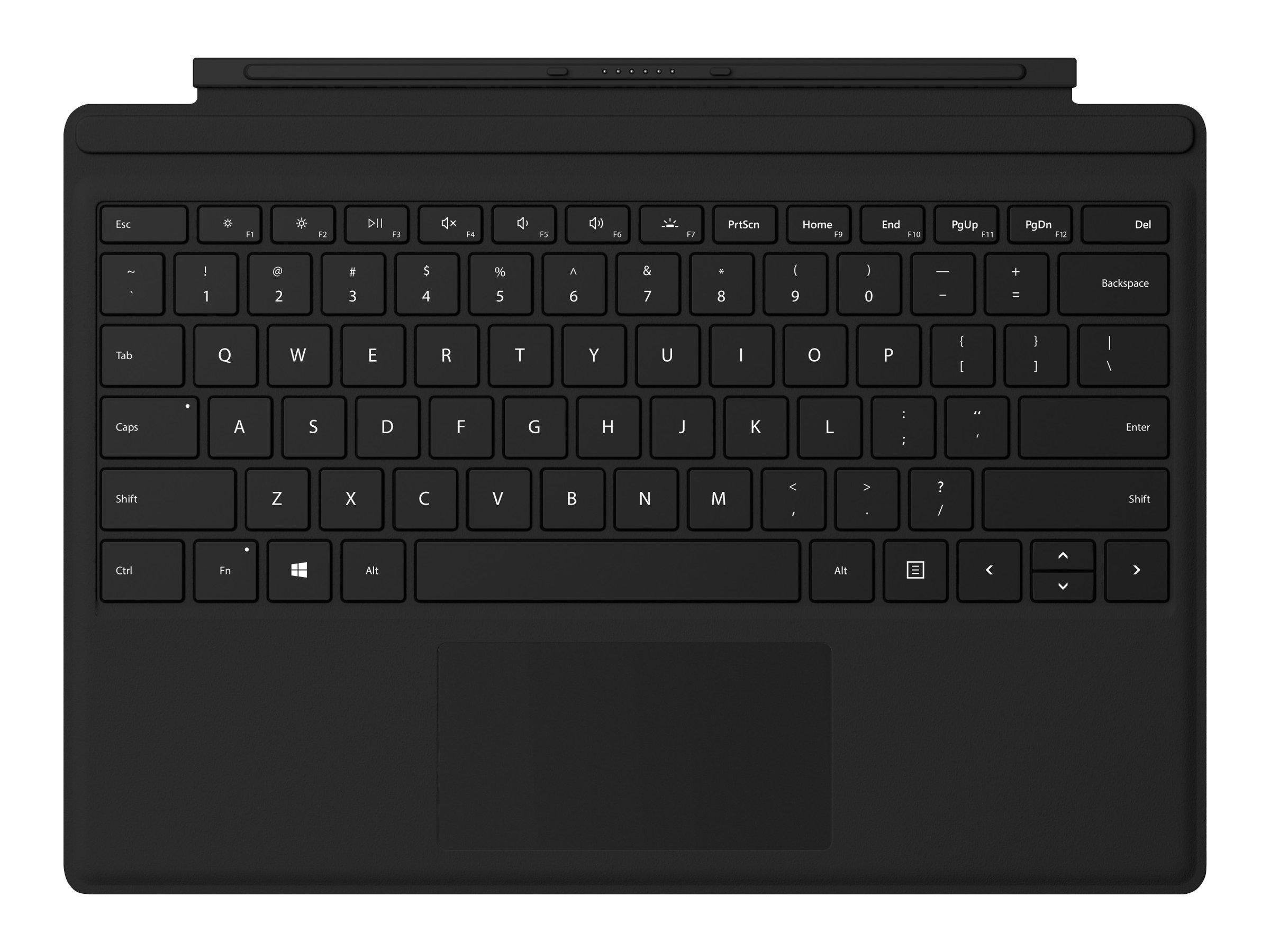 Microsoft Surface Pro Type Cover with Fingerprint ID - Tastatur - mit Trackpad, Beschleunigungsmesser - hinterleuchtet - Italienisch - Schwarz - kommerziell - fr Surface Pro (Mitte 2017)