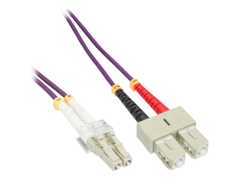 InLine 2 x LC/ 2 x SC 15m cble de fibre optique OM4 Violet