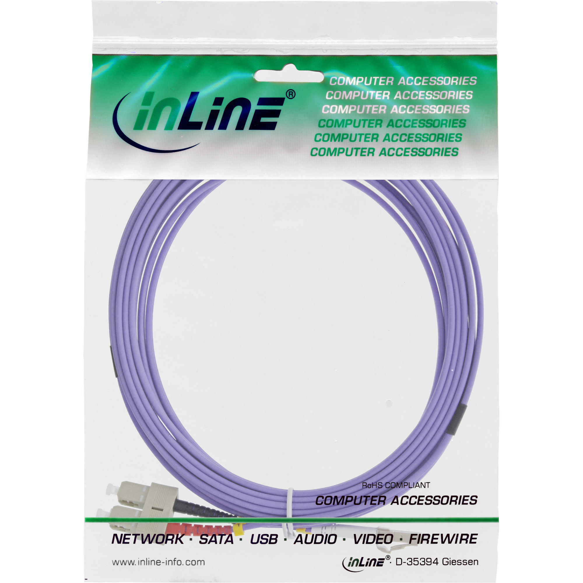 InLine Fiber Optical Duplex Cable LC/SC 50/125�m OM4 15m
