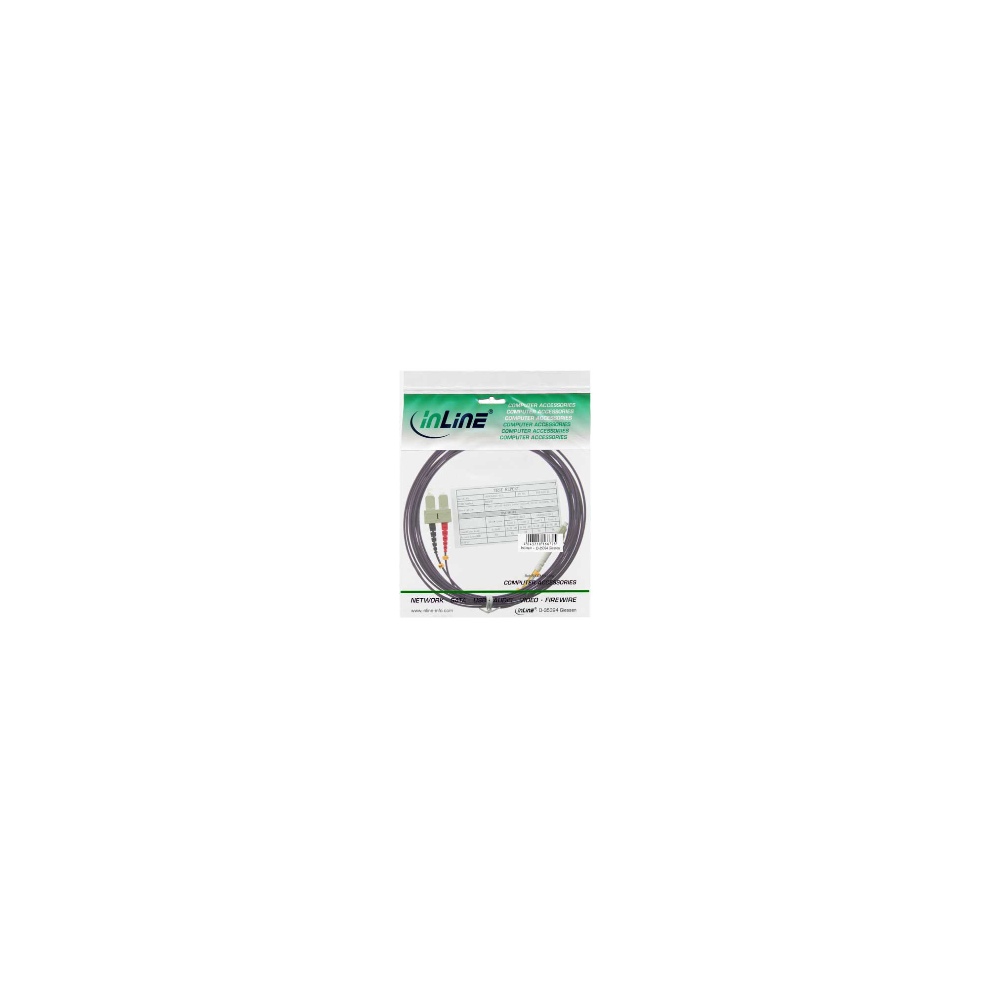 InLine Fiber Optical Duplex Cable LC/SC 50/125�m OM4 15m