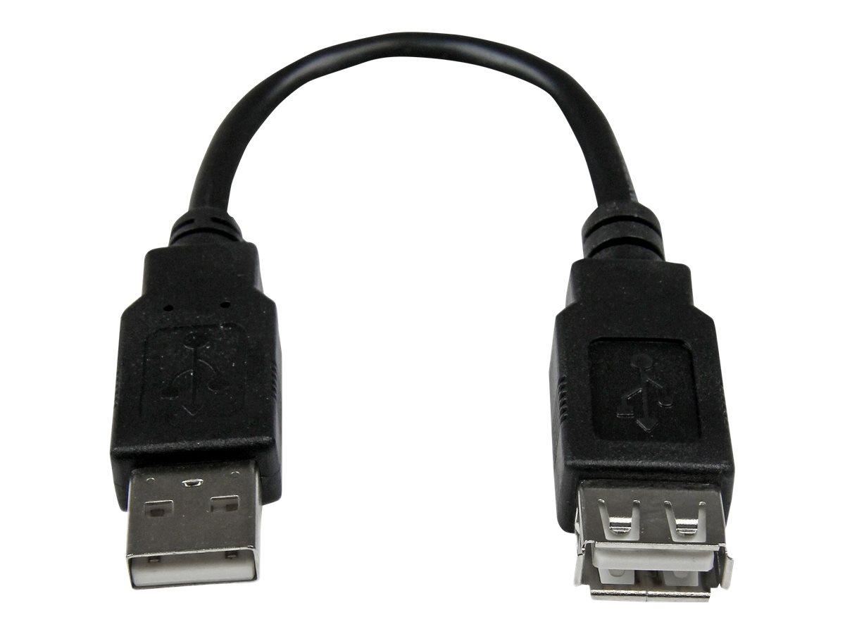 StarTech.com USBEXTAA6IN  StarTech.com Cable de 0,15m de Extensión Alargador  USB 2.0 - Macho a Hembra USB A - Extensor