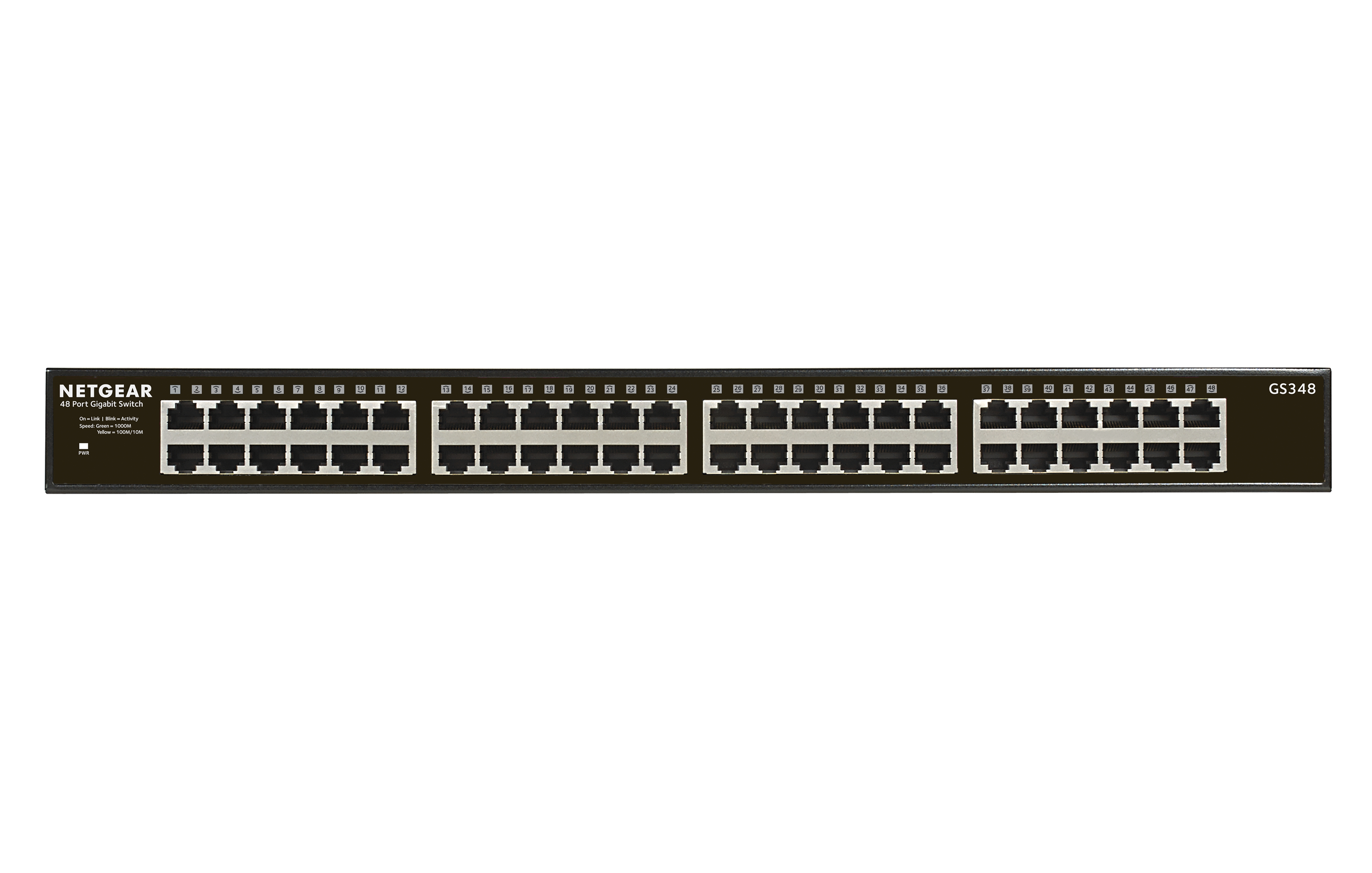 NETGEAR GS348 No administrado Gigabit Ethernet (10/100/1000) 1U Negro