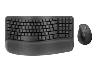 Logitech Wave Keys and Lift Combo - Tastatur-und-Maus-Set - kabellos - Bluetooth LE, 2.4 GHz - QWERTY - Nordisch (D�nisch/Finnisch/Norwegisch/Schwedisch)