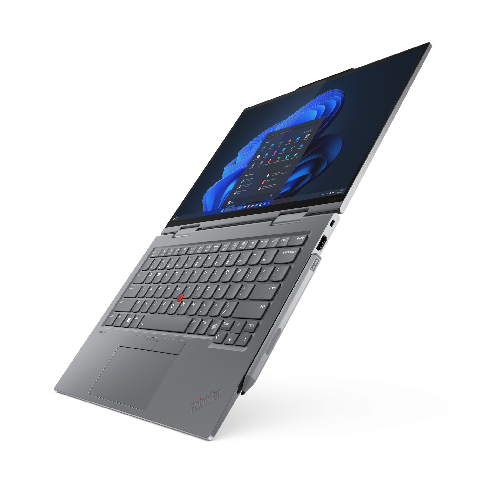 Lenovo ThinkPad X1 2-in-1 Intel Core Ultra 7 155U Hybride (2-en-1) 35,6 cm (14) cran tactile WUXGA 16 Go LPDDR5x-SDRAM 512 Go SSD Wi-Fi 6E (802.11ax) Windows 11 Pro Gris