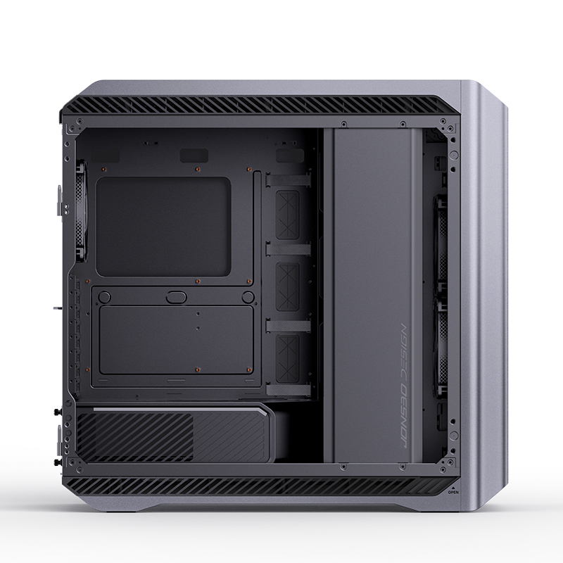 Jonsbo D500 E-ATX Big-Tower Gehuse Tempered Glass - silber - Tower - ATX