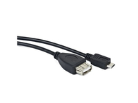 Lanberg USB Micro M ->USB-A F 2.0 Kabel OTG sw OEM - Kabel - Digital/Daten
