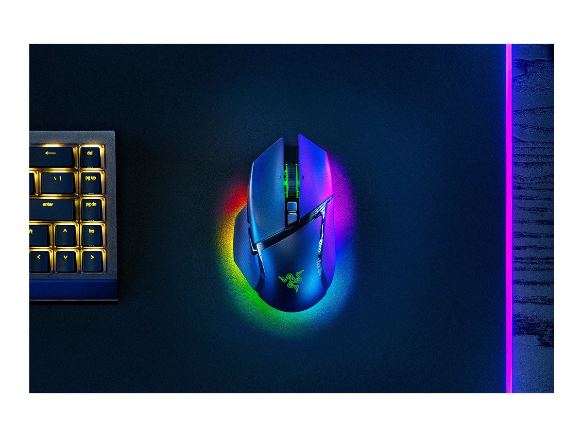 Razer Basilisk V3 pro 35K - Maus - ergonomisch - Fr Rechtshnder - optisch - 11 Tasten - kabellos, kabelgebunden - Bluetooth, USB-C, 2.4 GHz - kabelloser Empfnger (USB)