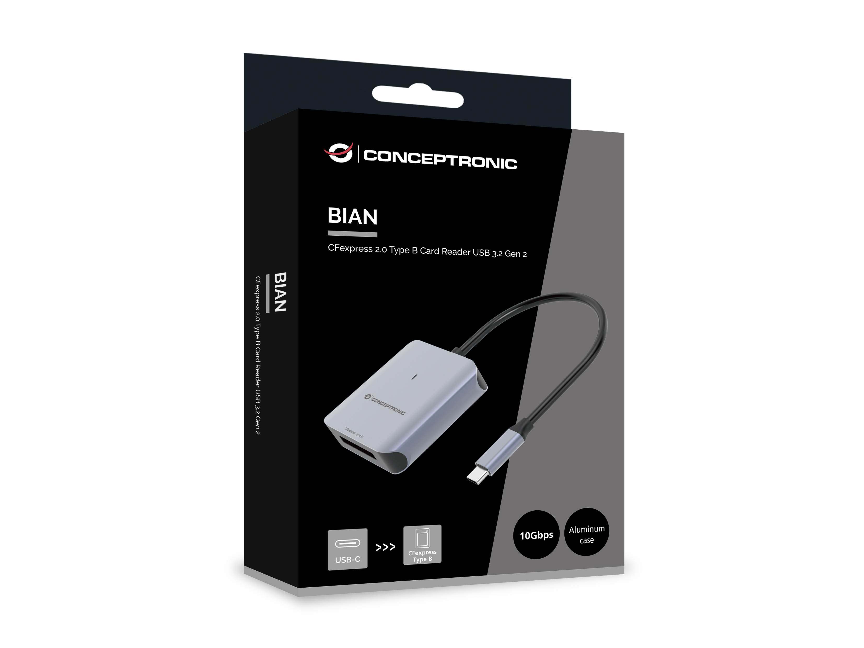 Conceptronic BIAN08G CFexpress 2.0 Type B Card Reader USB 3.2 Gen 2