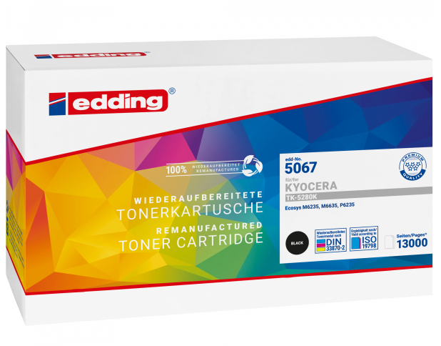 EDDING EDD-5067 schwarz Toner kompatibel zu Kyocera TK-5280K - Kompatibel - Tonereinheit