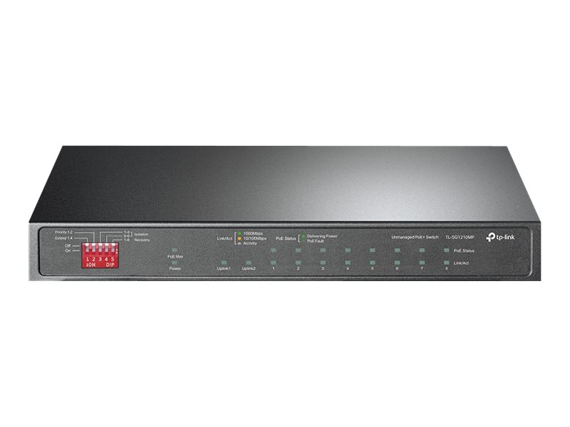 TP-Link TL-SG1210MP switch No administrado Gigabit Ethernet (10/100/1000) Energ�a sobre Ethernet (PoE) Negro