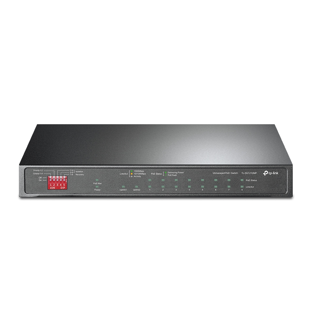 TP-Link TL-SG1210MP switch No administrado Gigabit Ethernet (10/100/1000) Energ�a sobre Ethernet (PoE) Negro