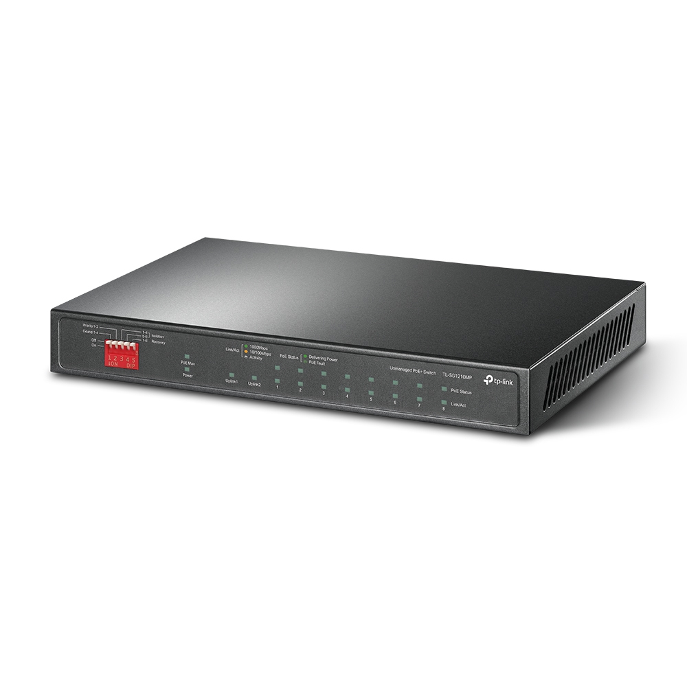 TP-Link TL-SG1210MP switch No administrado Gigabit Ethernet (10/100/1000) Energ�a sobre Ethernet (PoE) Negro