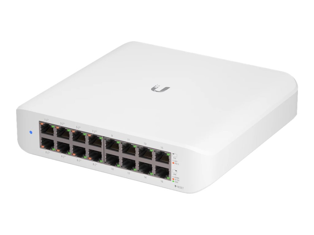 UbiQuiti UniFi Switch Lite USW-Lite-16-POE - Switch - managed - 16 x 10/100/1000 (8 PoE+) - B-Ware - Originalverpackung geffnet