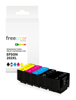 freecolor Patrone Epson 202XL Multipack BK/C/M/Y/Black photo remanufactured - Wiederaufbereitet - Tintenpatrone