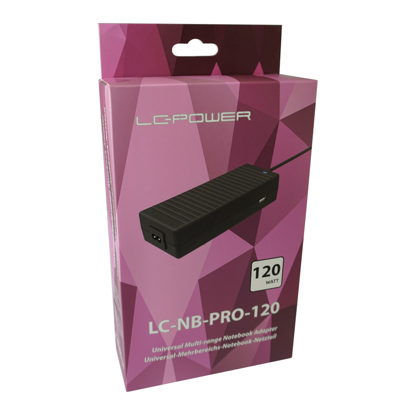 LC-Power LC-NB-PRO-120 power adapter/inverter Indoor 120 W Black