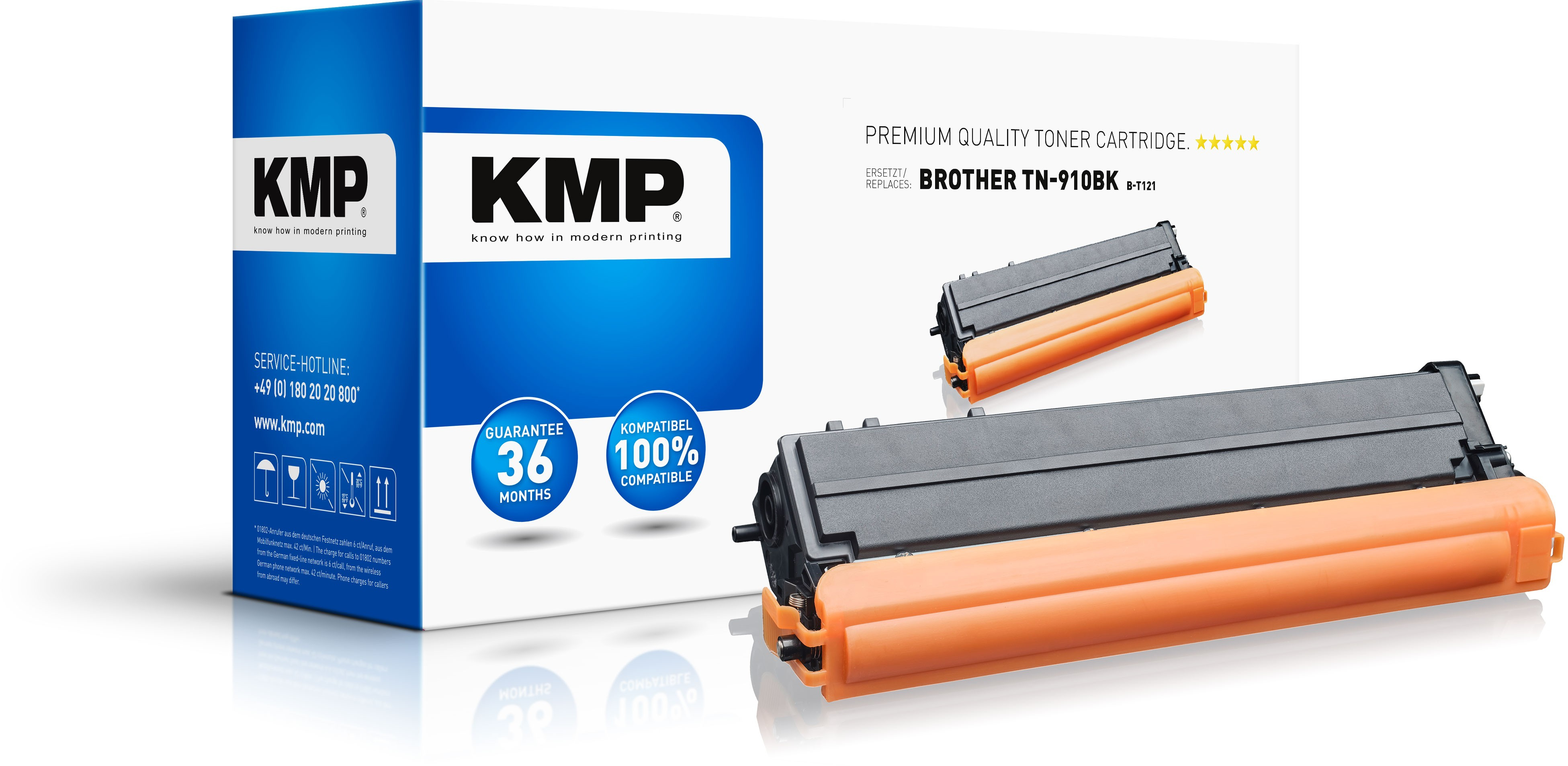 KMP B-T121 - 180 g - Schwarz - kompatibel - Tonerpatrone