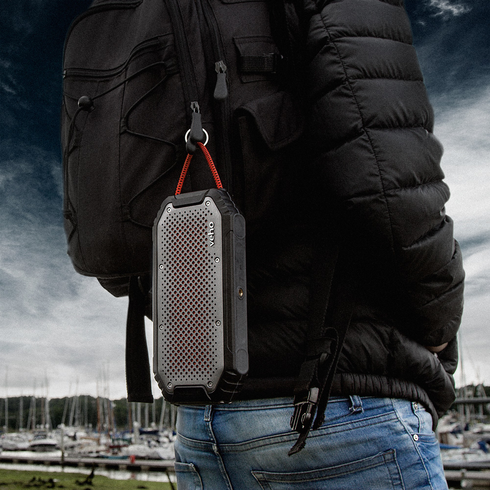 Veho VSS-301-MX1 haut-parleur portable et de fte Enceinte portable stro Noir, Argent 20 W