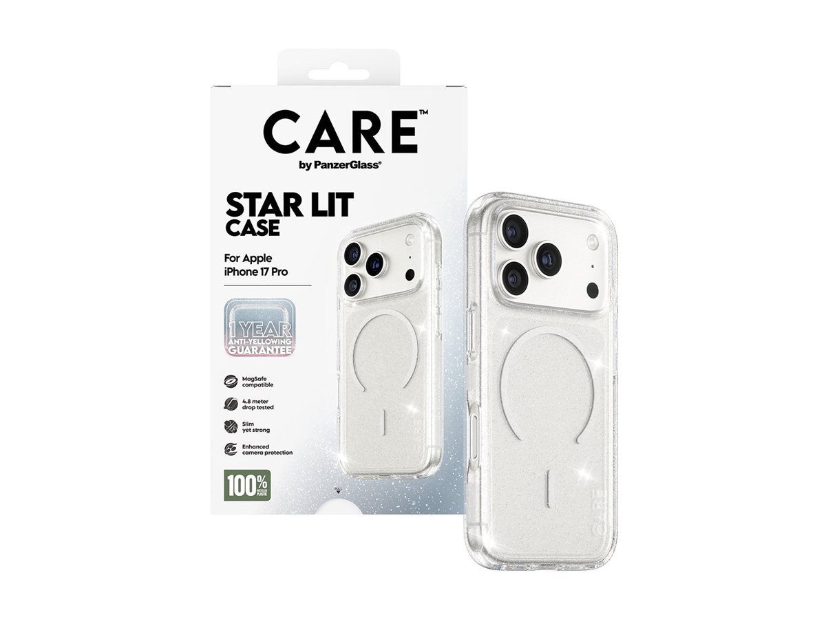 PanzerGlass CARE by � Flagship Case Urban Explorer Star Lit w. White MagSafe iPhone 17 Pro coque de protection pour t�l�phones portables Housse Transparent