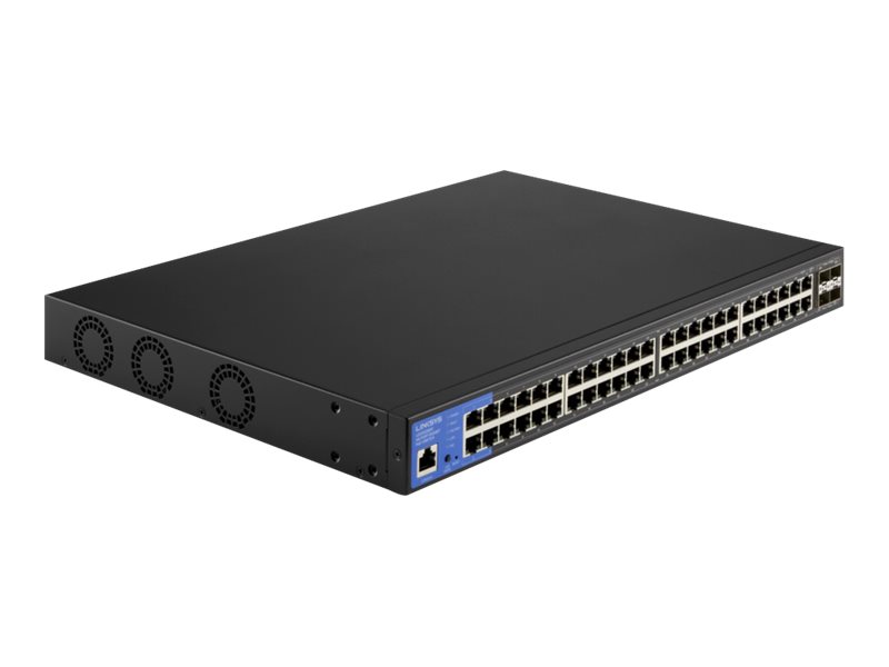 Linksys Switch di rete Gigabit PoE+ a 48 porte, 740 W, 4 porte di uplink 10G SFP+