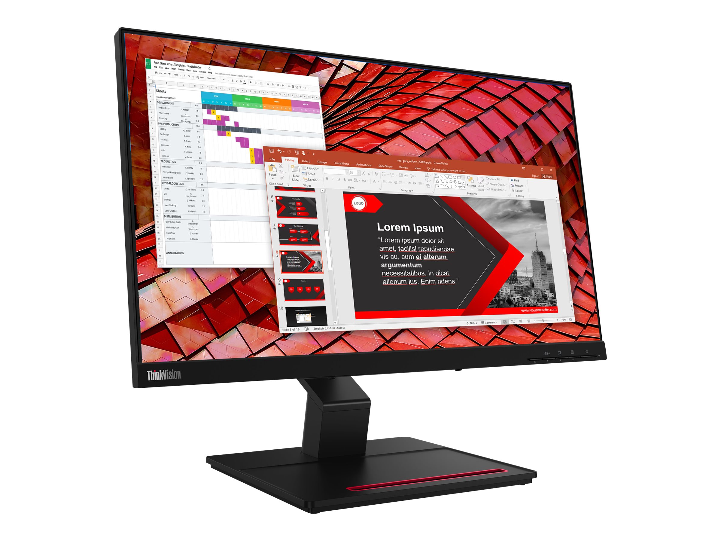 Lenovo ThinkVision T24t-20 - LED-Monitor - 61 cm (24)