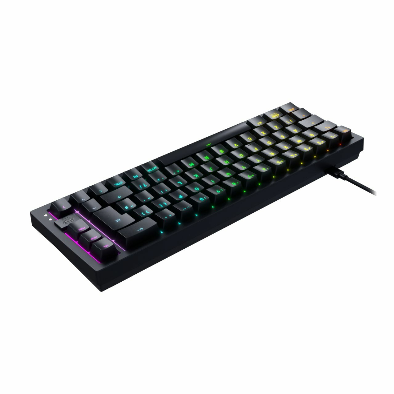 Cherry K5V2 - Tastatur - 65% - compact TKL - hintergrundbeleuchtet - USB - QWERTY - Nordisch - Tastenschalter: CHERRY MX2A Red (austauschbar im laufenden Betrieb)