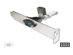 Digitus Cable adaptador con placa ranura, D-Sub9/M - IDC 2x5pines/F