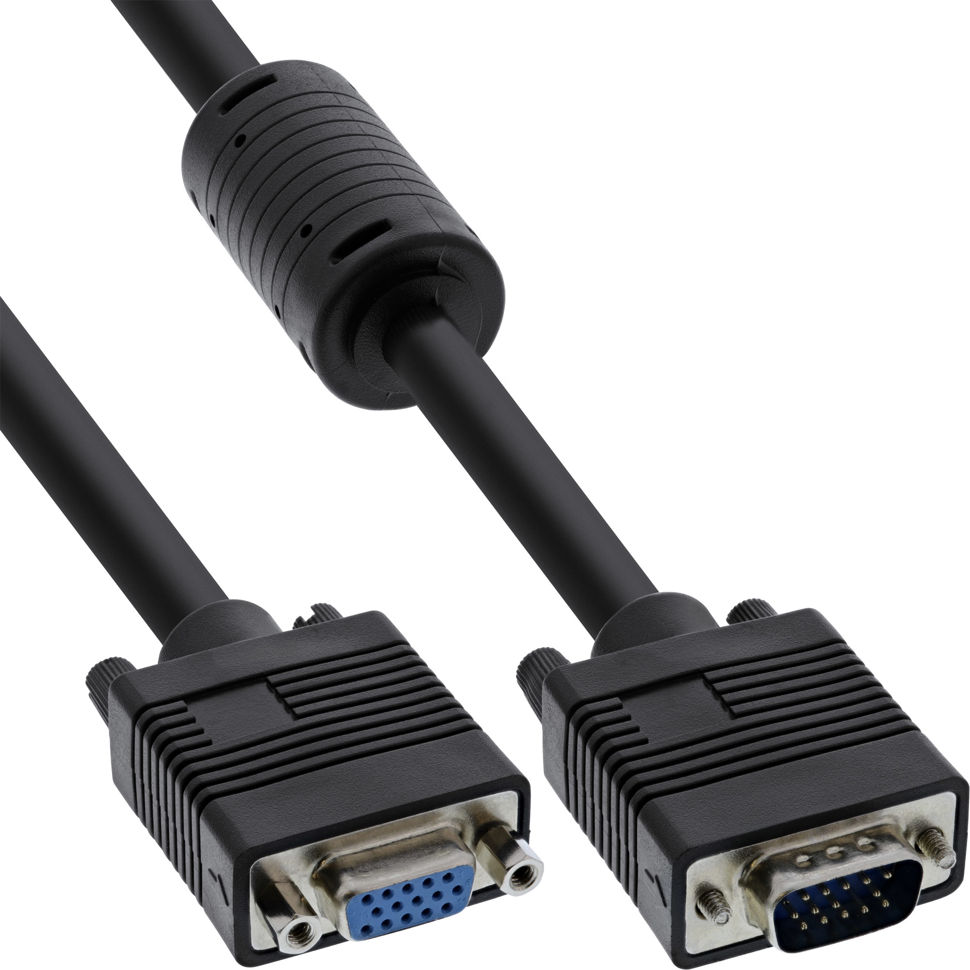 InLine 17701B cable VGA 1 m VGA (D-Sub) Negro