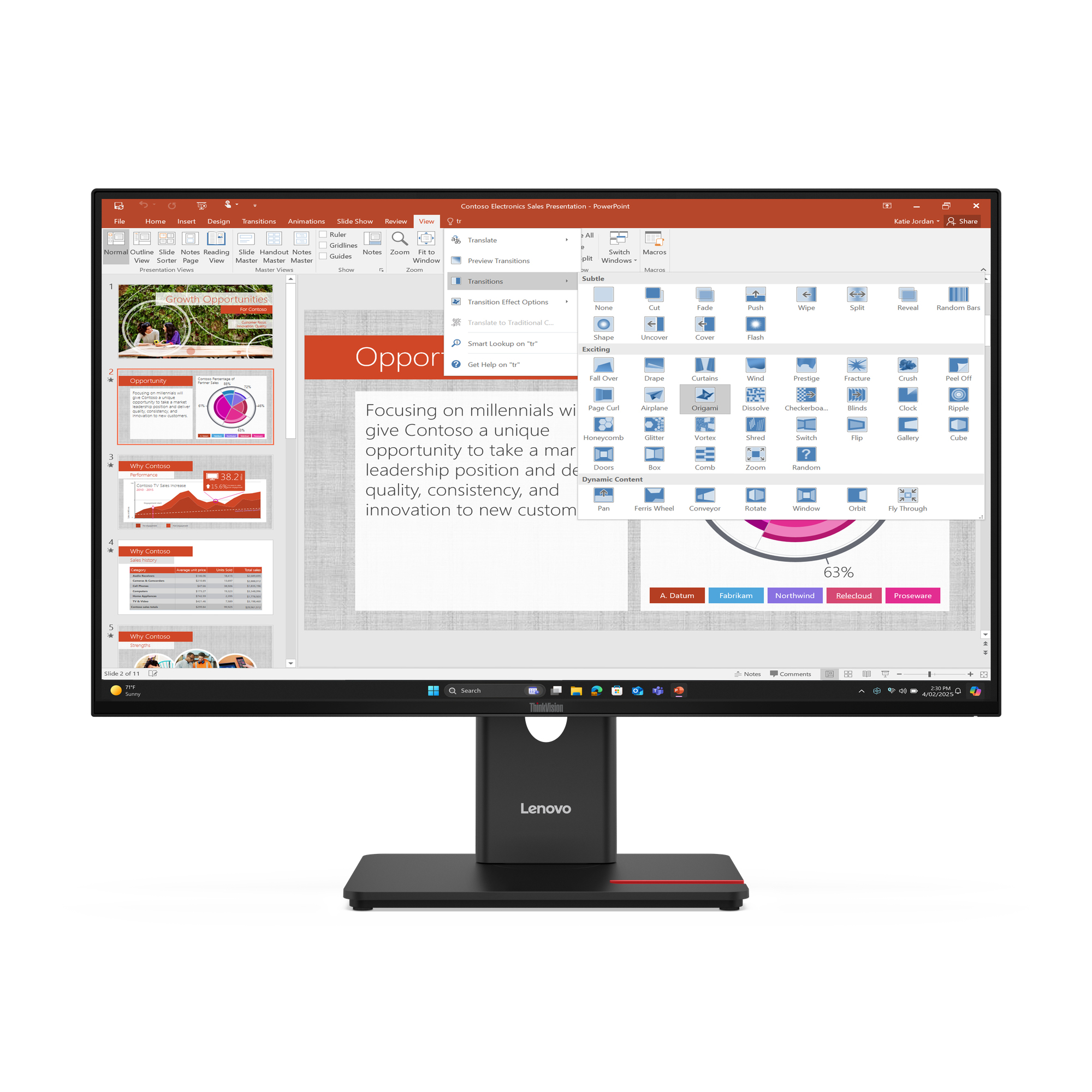Lenovo ThinkVision T27-40 LED display 68,6 cm (27) 1920 x 1080 Pixel Full HD Nero
