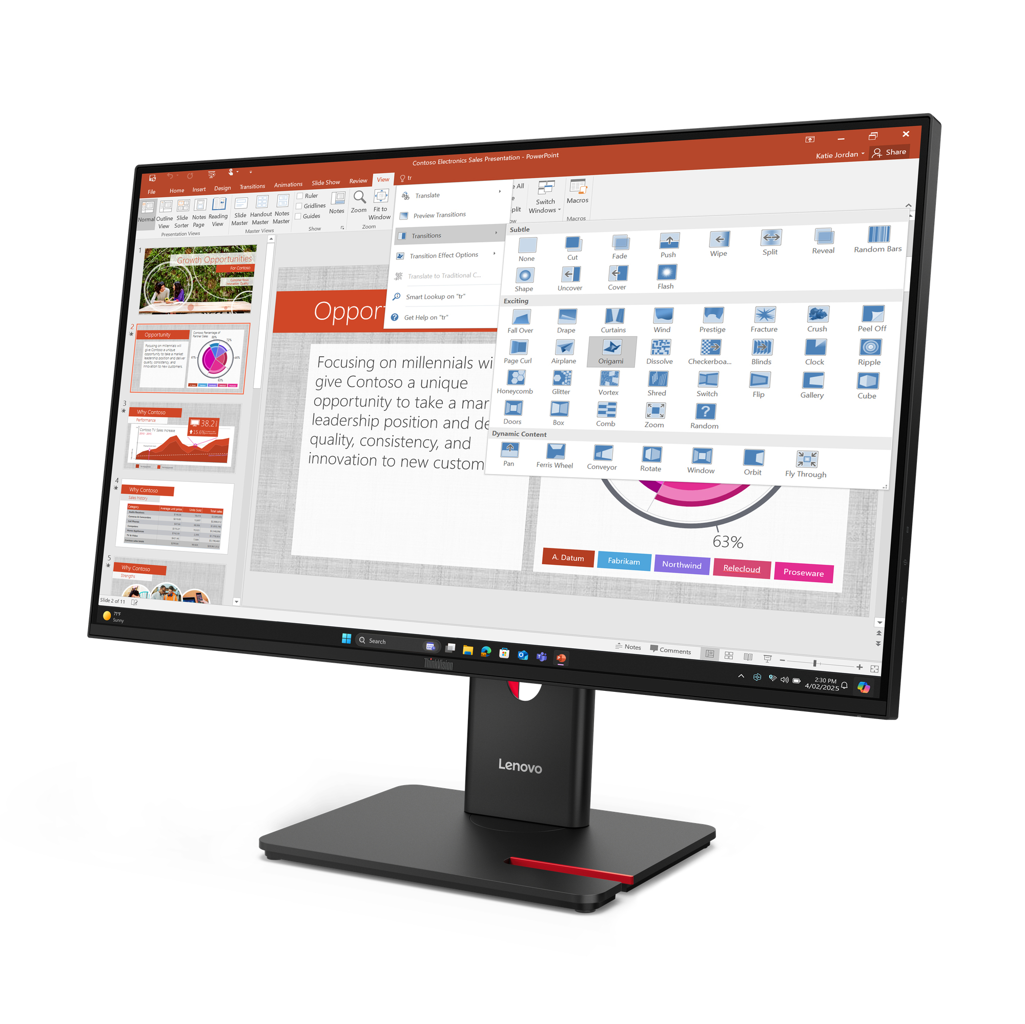 Lenovo ThinkVision T27-40 LED display 68,6 cm (27) 1920 x 1080 Pixel Full HD Nero