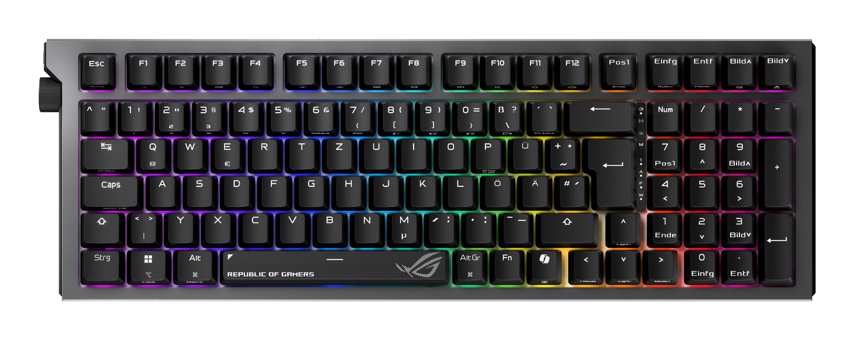 ASUS ROG Strix Morph 96 Wireless teclado Juego USB + RF Wireless + Bluetooth QWERTZ Alem�n Negro