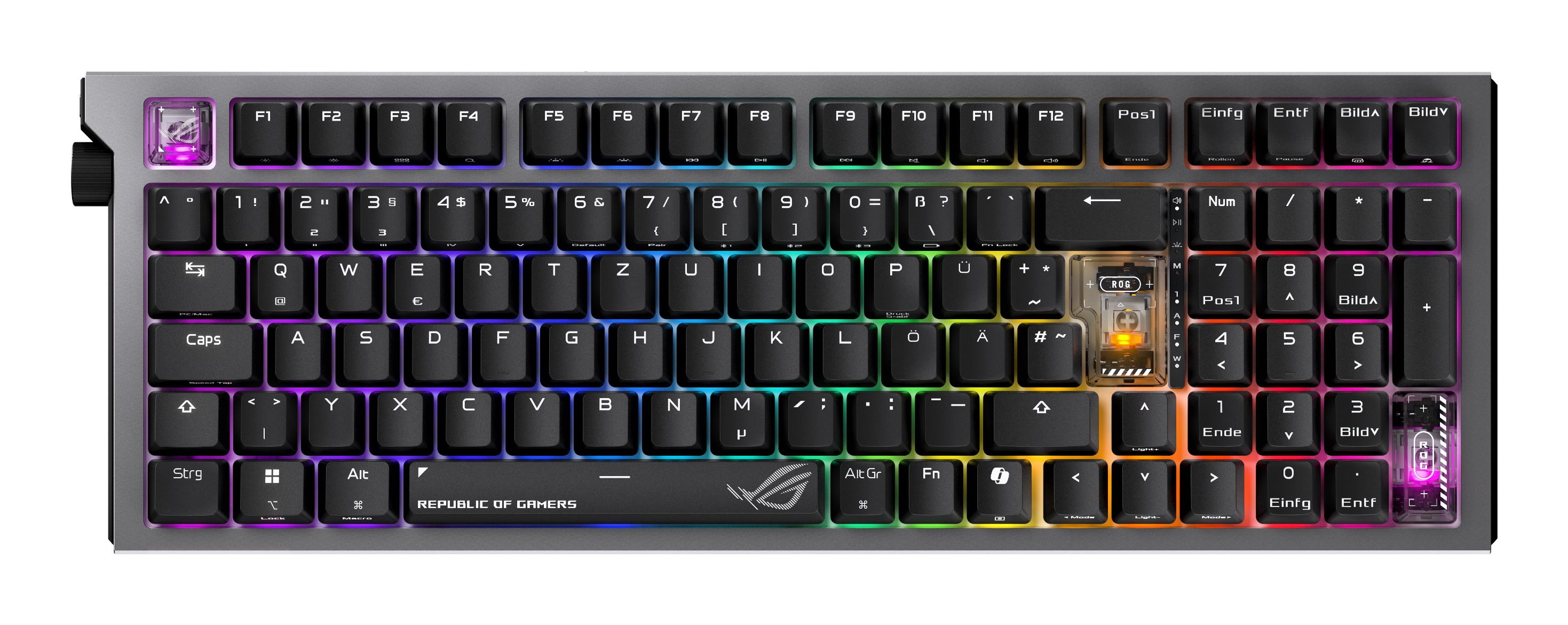 ASUS ROG Strix Morph 96 Wireless teclado Juego USB + RF Wireless + Bluetooth QWERTZ Alem�n Negro