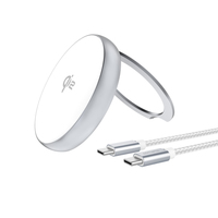 4smarts Qi2 Charger Kickstand. silber/wei