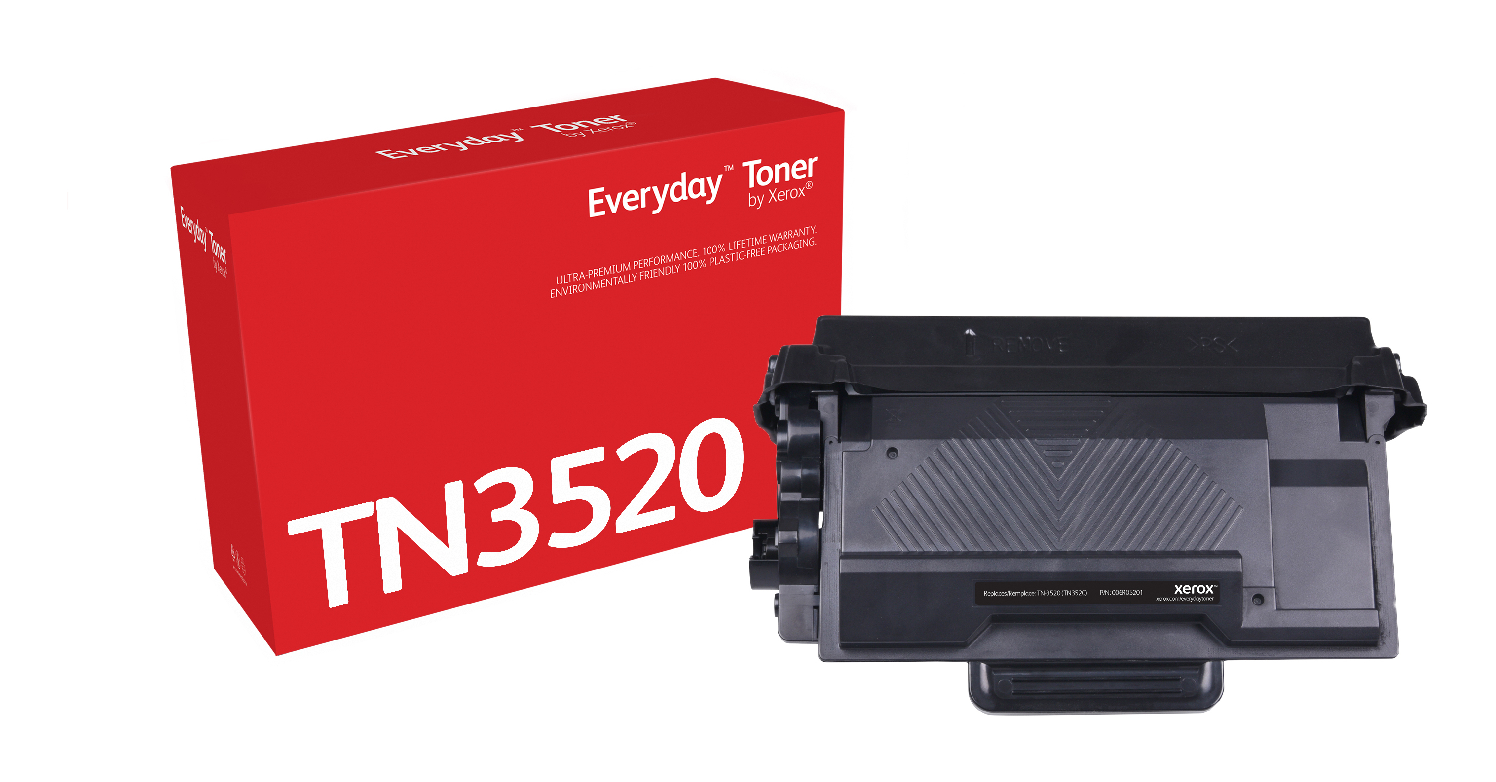 El t�ner Everyday Negro de Xerox es compatible con Brother TN3520, Capacidad ultra