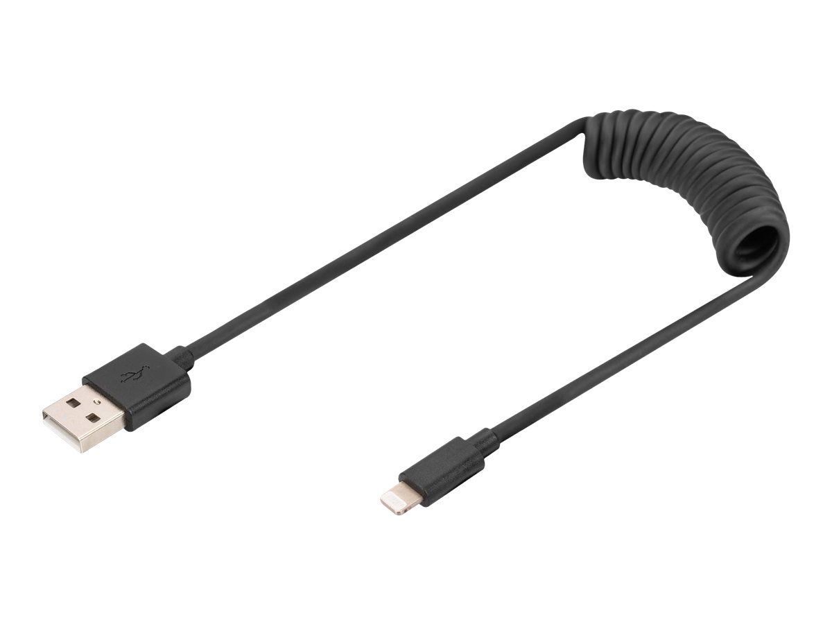 Digitus Cble spiral USB 2.0 USB A vers Lightning