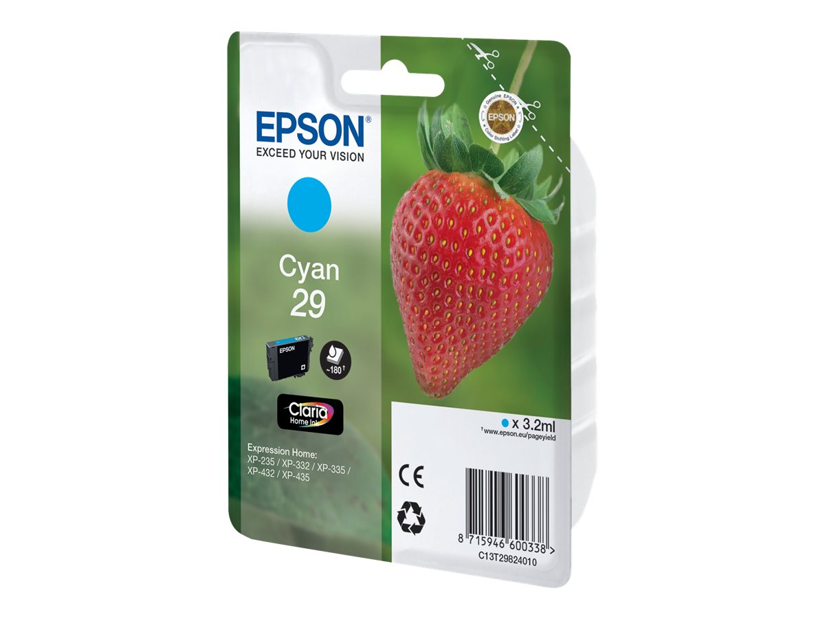Epson Strawberry 29 C cartuccia dinchiostro 1 pz Originale Resa standard Ciano